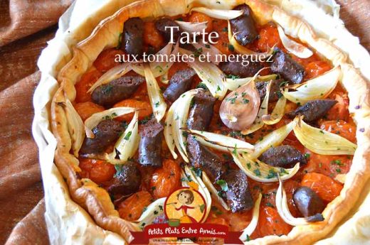 Tarte aux tomates et merguez