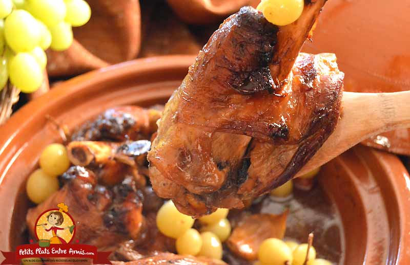 Cuisson Tajine de souris d'agneau au miel et raisin