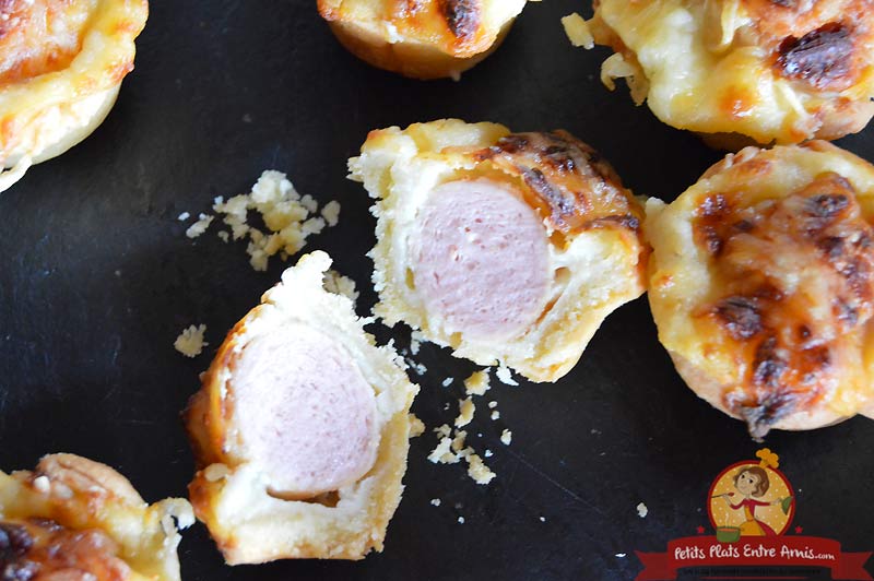 Cuisson bouchées apéritives: Francfort et sauce Mornay