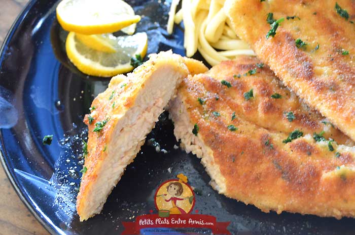 Cuisson escalope de poulet pané