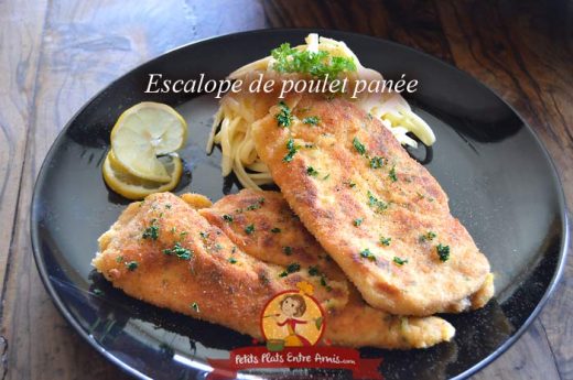 Escalope de poulet panée