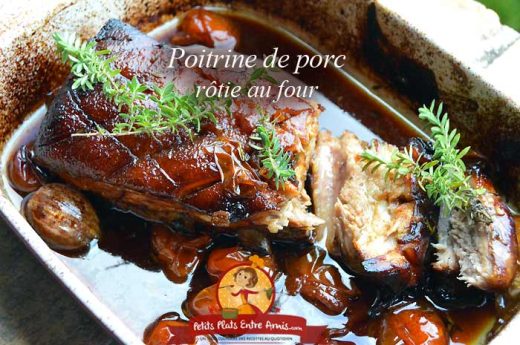 Poitrine de porc rôtie au four