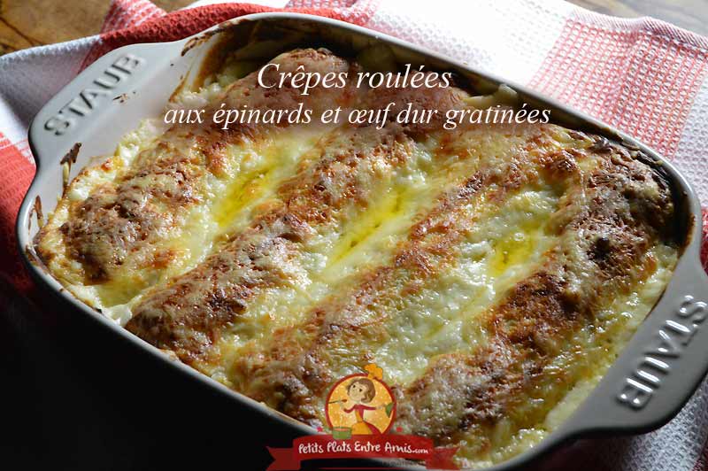 Recette Crêpes gratinées aux épinards et œuf dur