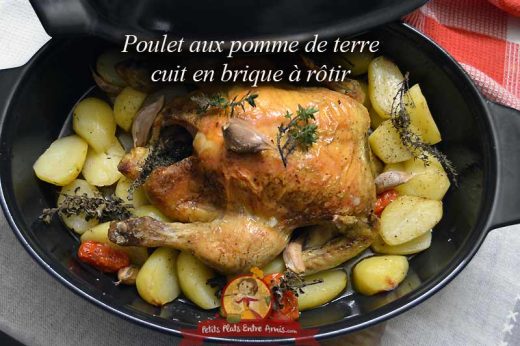 Poulet aux pommes de terre en brique à rôtir