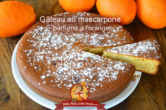 Gâteau au mascarpone parfumé à l'orange