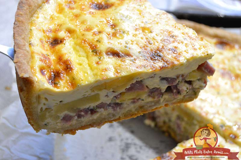 Recette quiche pommes de terre et lardons