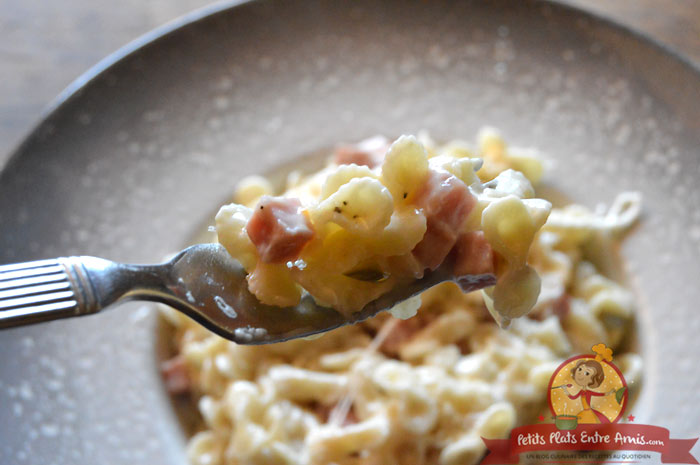 Cuisson risotto de pâtes au jambon