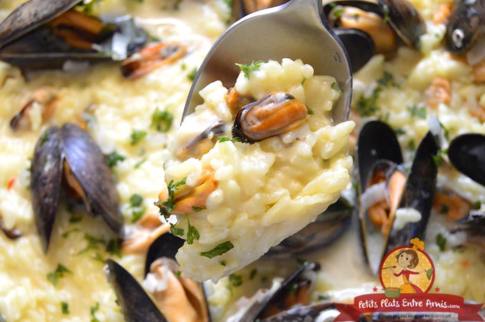 Cuisson risotto de moules