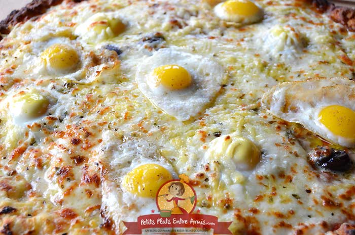 Recette pizza aux oeufs de caille