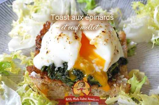 Toast aux épinards et oeuf mollet