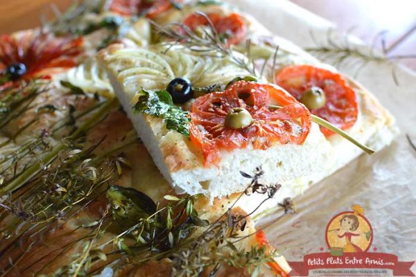 Cuisson Focaccia aux herbes fraîches façon tableau