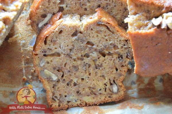 Cuisson gâteau banane et noix