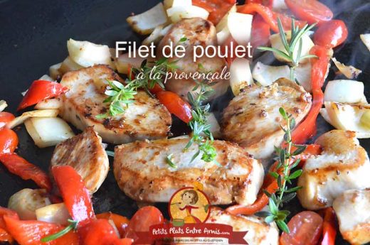Filet de poulet à la provençale cuit à la plancha