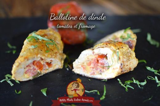 Recette ballotine de dinde aux tomates et fromage