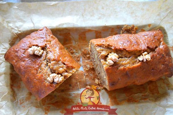 Recette gâteau banane et noix