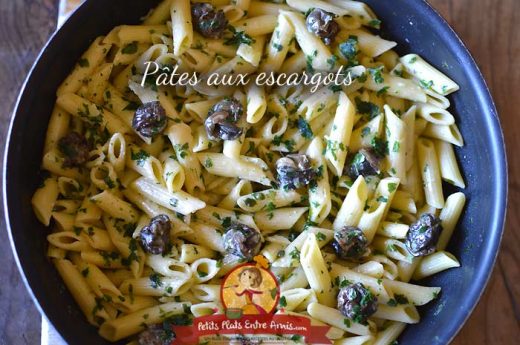 Recette pâtes aux escargots ail et persil