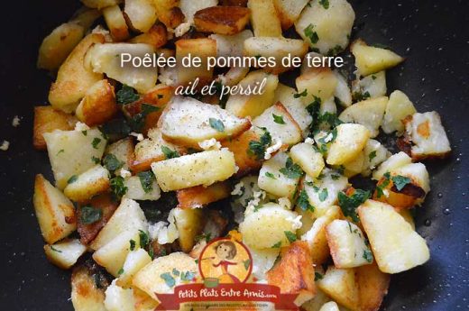 Recette poêlée de pommes de terre ail et persil