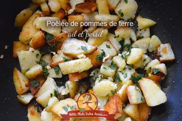 Recette poêlée de pommes de terre ail et persil