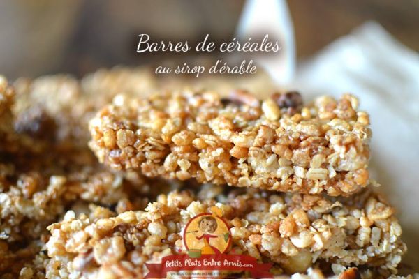 Recette barres de céréales au sirop d'érable