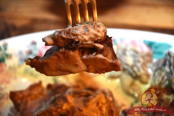 Cuisson échine de porc aux morilles