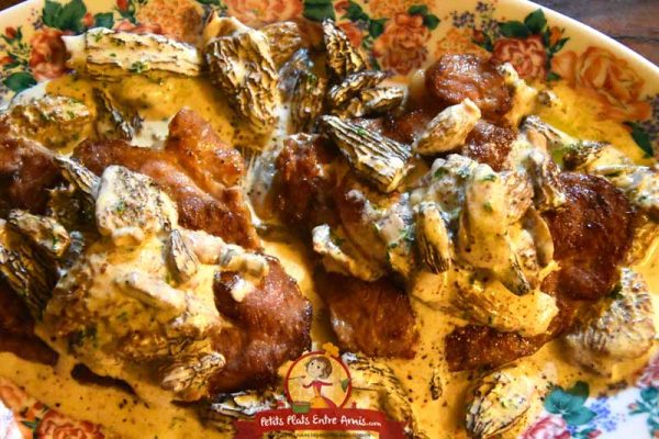 Ingrédients échine de porc aux morilles