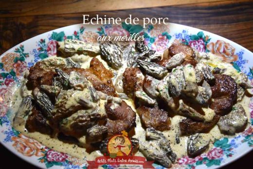 Recette échine de porc aux morilles